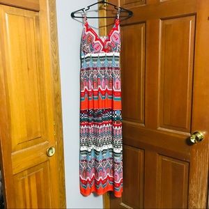 🔸3/$7 BUNDLE 🔸 Long Pink & Red Design Dress